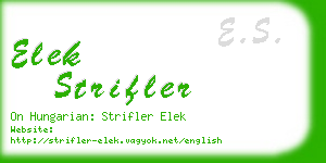 elek strifler business card